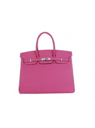 Cheap Hermes Birkin 35CM Tote Bag Rosy Original Leather H35 Silver Tl1677sZ66