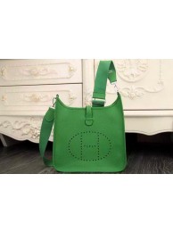 Cheap Hermes Evelyne 28cm Messenger Bag Original Leather H1188 Green Tl1312sZ66