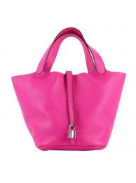 Cheap Hermes Picotin Lock MM Bag in Original Leather H8616 Rose Tl1461ZZ98