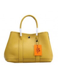 Copy 1:1 Hermes Garden Party 30cm Tote Bag Grainy Leather Yellow Tl1373xD64