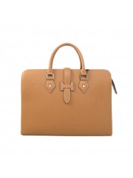 Copy 1:1 Hermes Mens Briefcase Calf Leather 3309 Wheat Tl1738xD64