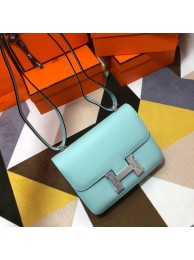Copy 1:1 Hermes Original Espom Leather Constance Bag 5333 sky blue Tl278xD64