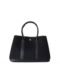 Designer Hermes Garden Party 30CM Bag Canvas Leather H11S Black Tl1495vs94