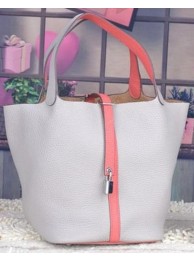 Designer Hermes Picotin Lock 22cm Bags Litchi Leather HPL8618 White&Pink Tl1130vs94