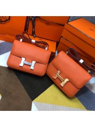Fake 1:1 Hermes Original Espom Leather Constance Bag 5333 orange Tl293YK70
