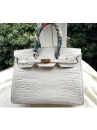 Fake Hermes Birkin 35CM Tote Bag Croco Leather H35CO OffWhite Tl1287xE84
