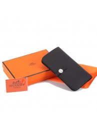 Fake Hermes Dogon Combined Wallets A508 Black Tl2331QF99