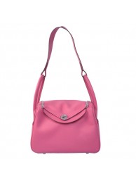 Fake Hermes Lindy 30CM Havanne Shoulder Bag Rose Tl1769Sq37