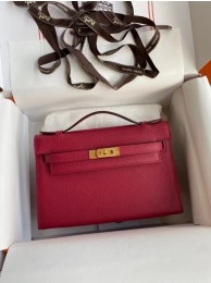 Fake Hermes Original Epsom Leather KEL2278 purplish&gold-Tone Metal Tl377qZ31