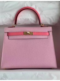 Fake Hermes Original Epsom Leather KEL2578 pink&rose Tl345tu77