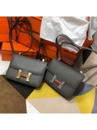 Fake Hermes Original Espom Leather Constance Bag 5333 dark gray Tl279eZ32