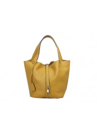 Fake Hermes Picotin Lock MM Bag in Original Leather Yellow Tl1636RY48