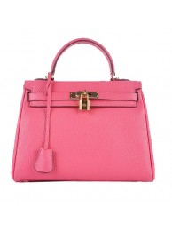 Fashion Hermes Kelly 28cm Shoulder Bags Rosy Grainy Leather Gold Tl1575Of26