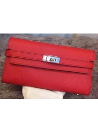 Fashion Hermes Kelly Wallet Epsom Leather H009 Red Tl2095OM51