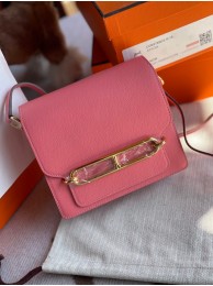 Fashion Hermes Roulis 19cm Evercolor 9D H9003 pink&Gold Tl152wc24