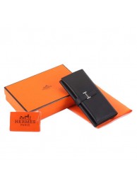Hermes Bearn Japonaise Tri-Fold Wallet A308 Black Tl2336TP23