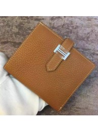 Hermes Bi-Fold Wallet Togo Leather H512 Brown Tl2068fc78