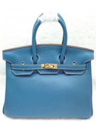 Hermes Birkin 25CM Tote Bag Original Leather H25T Blue Tl1177dX32