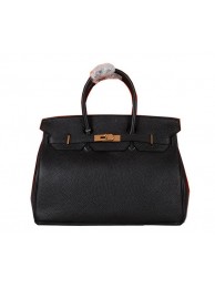 Hermes Birkin 35CM Tote Bag Black Original Grainy Leather H35 Gold Tl1685Wi77