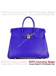 Hermes Birkin 35CM Tote Bag Blue Clemence Leather H6089 Gold Tl1855FA31