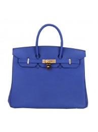 Hermes Birkin 35CM Tote Bag Blue Original Leather H35 Gold Tl1673PC54