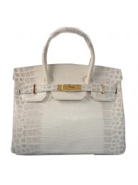 Hermes Birkin 35CM Tote Bag OffWhite Croco Leather Gold Tl1605Mn81