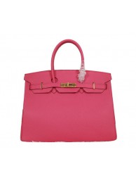 Hermes Birkin 35CM Tote Bag Rose Clemence Leather H35 Gold Tl1780Kn56
