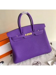 Hermes Birkin Bag Original Leather 17825 purple Tl503hI90