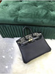 Hermes Birkin Bag Original Leather crocodile togo HBK2530 black Tl485aj95