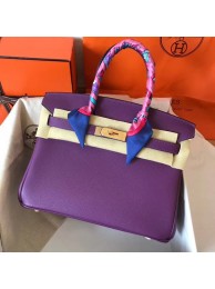 Hermes Birkin Tote Bag Original Togo Leather BK35 purple Tl774UW57
