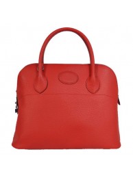 Hermes Bolide 37CM Tote Bags Clemence H1037 Red Tl2002su78
