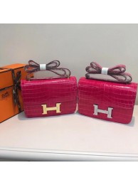 Hermes Constance Bag Croco Leather H9978C Rose Tl872bW68
