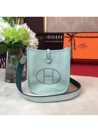 Hermes Evelyne mini 17cm Messenger Bag Original Calf Leather H1187 Light Green Tl811tL32