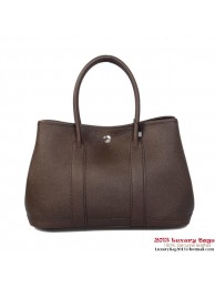 Hermes Garden Party 30CM Bag Calf Leather A1288 Brown Tl1883gE29