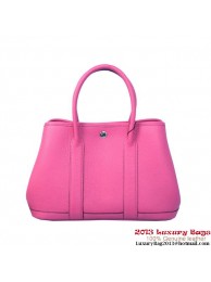 Hermes Garden Party 30CM Bag Calf Leather A1288 Rose Tl1870Ag46