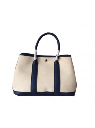Hermes Garden Party 30CM Bag Canvas Leather H11S Royal Tl1494Yo25