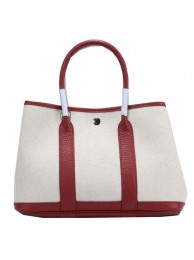 Hermes Garden Party 30cm Tote Bag Canvas Burgundy Tl1377jf20