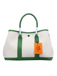 Hermes Garden Party 30cm Tote Bag Canvas Green Tl1382TL77
