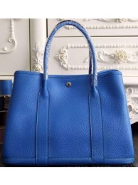 Hermes Garden Party 36cm 30cm Tote Bag Original Leather Blue Tl1065rf73