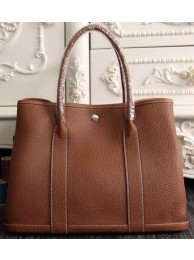 Hermes Garden Party 36cm 30cm Tote Bag Original Leather Brown Tl1046ea89
