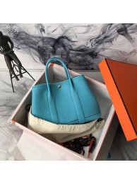 Hermes Garden Party 36cm 30cm Tote Bag Original Leather Light Blue Tl1059Xr72