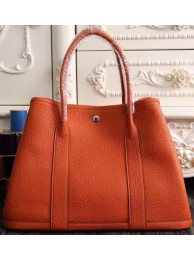 Hermes Garden Party 36cm 30cm Tote Bag Original Leather Orange Tl1064Rc99