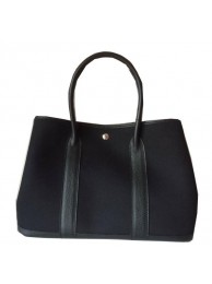 Hermes Garden Party 36CM Bag Canvas Leather H11M Black Tl1506NP24