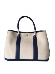 Hermes Garden Party 36CM Bag Canvas Leather H11M Royal Tl1505Ag46