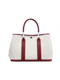 Hermes Garden Party 36cm Tote Bag Canvas Burgundy Tl1387dw37