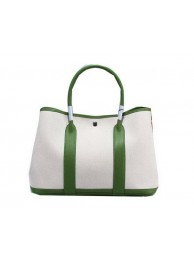 Hermes Garden Party 36cm Tote Bag Canvas Green Tl1352Il41
