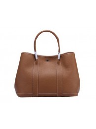 Hermes Garden Party 36cm Tote Bag Grainy Leather Brown Tl1359Fh96