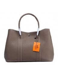 Hermes Garden Party 36cm Tote Bag Grainy Leather Grey Tl1384uZ84