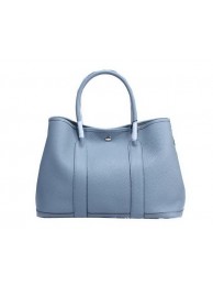Hermes Garden Party 36cm Tote Bag Grainy Leather SKyBlue Tl1358Rk60
