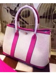 Hermes Garden Party 36cm Tote Bags Canvas HGP1927 Rose Tl994Fh96